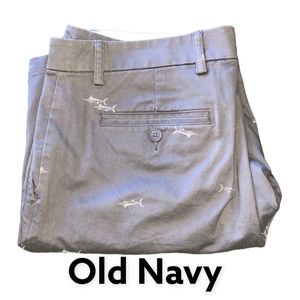 Old Navy Ultimate Slim Shark Theme Shorts Size 34